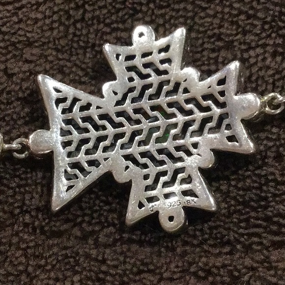 STERLING & 18K GEMSTONE 💎 BRACELET - Picture 7 of 7